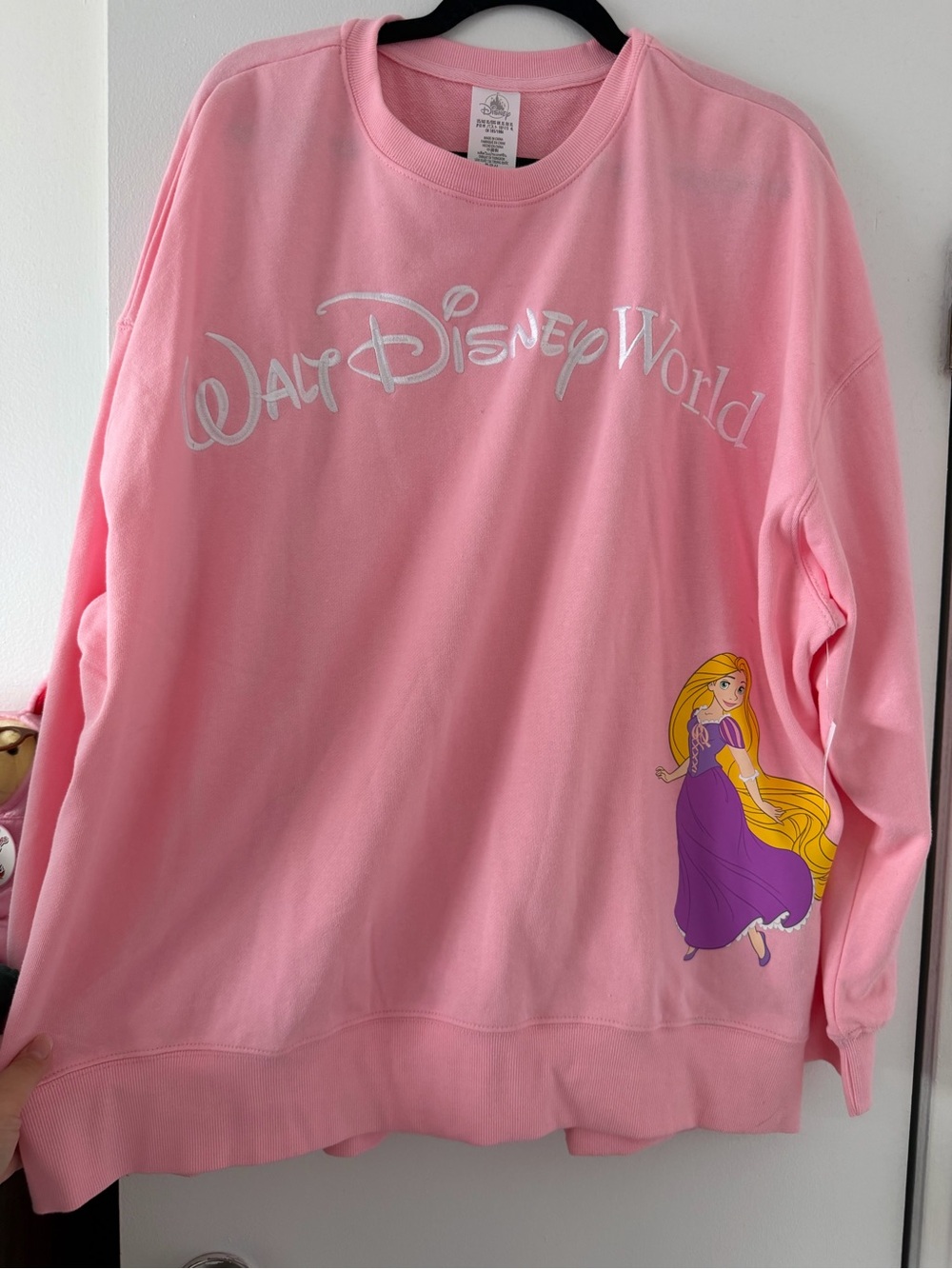 Disney Pink Rapunzel Graphic Crewneck Sweatshirt